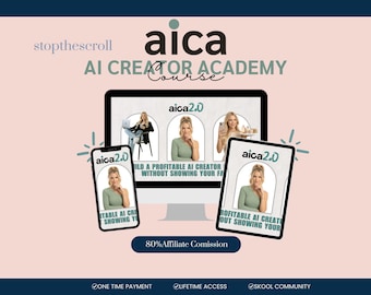 AICA, AI Creator Academy Course | Create Realistic AI Avatars For Faceless Content Creators, Reels Prompts, Sell Digital Products