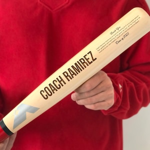 Custom Baseball Coach Gift, Softball Coach Gift, Engraved Baseball Bat,Senior Grad Coach Gift, Personalized Baseball Bat,Custom Baseball Bat