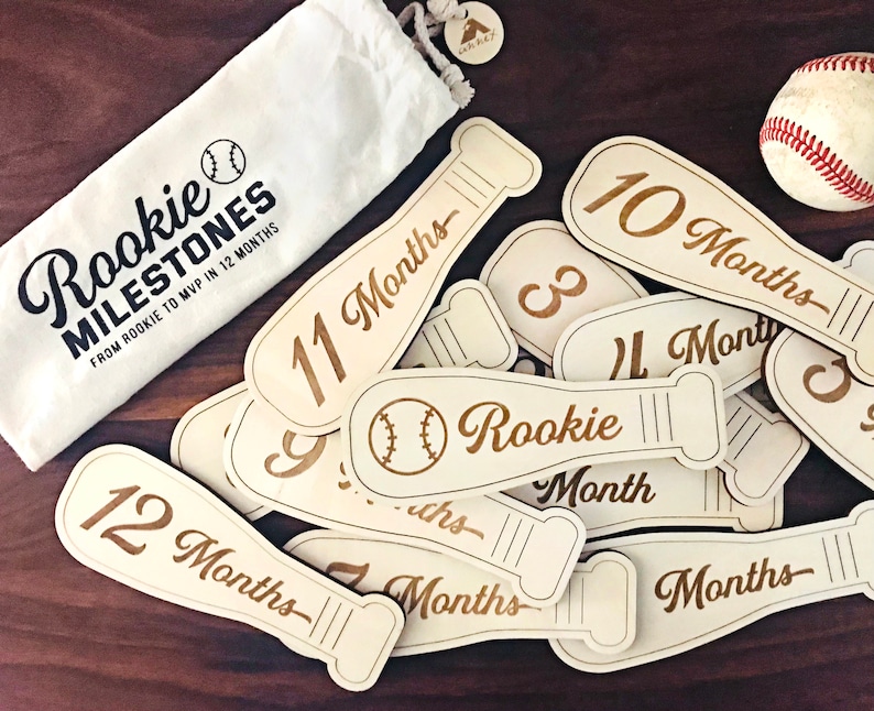 Baseball Baby Milestone Cards Baby Shower Gift Baseball Baby Etsy