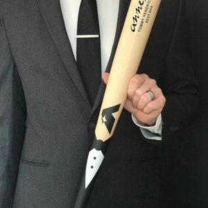 Baseball Groom, Engraved Baseball Bat, Groomsmen Gift, Best Man Gift, Personalized Baseball Bat, Custom Baseball Bat, Baseball with Bow