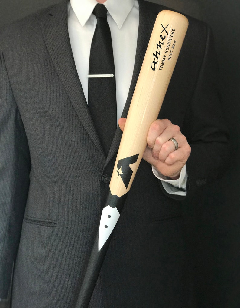 Baseball Groom Engraved Baseball Bat Groomsmen Gift Best Etsy