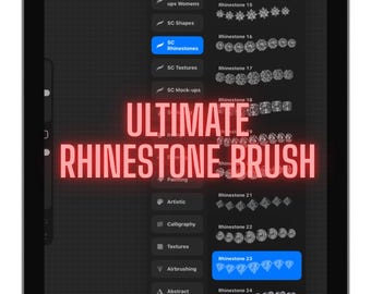 Procreate Rhinestones Clothing Brush Bundle for Clothing brand designers