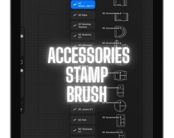 Procreate Accessories Clothing Stamp Brush Bundle für Clothing Brand Designer