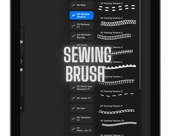 Procreate Sewing Texture Clothing Brush Bundle for Clothing brand designers