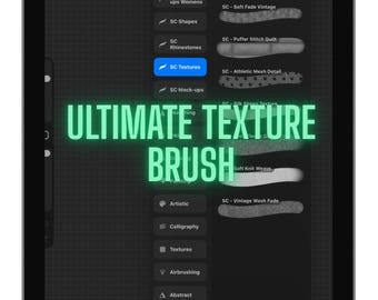 Procreate Texture V1 Clothing Brush Bundle for Clothing brand designers