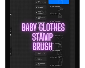 Procreate Babykleidung Clothing Stamp Brush Bundle für Clothing Brand Designer
