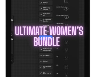 Ultimate Procreate Women’s Clothing Mock-up Stamp Brush Bundle for Clothing brand designers