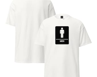 Male Restroom Symbol Unisex Graphic Tee