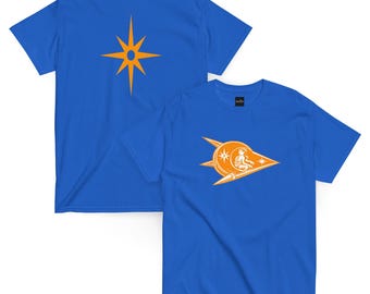 The Star Traveler T-Shirt – Cream orange Logo