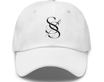 Gorra ShadowStitch con monograma y logo, gorra minimalista de estilo urbano, sombrero de lujo exclusivo.