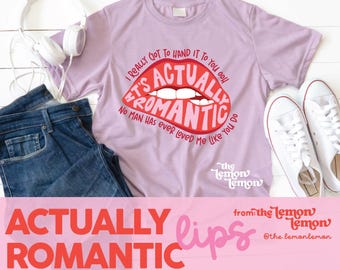 Lips - ACTUALLY ROMANTIC - Digital Vector | svg png dfx jpg eps ai | Song Lyric Clipart | Digital Download | Pop Culture