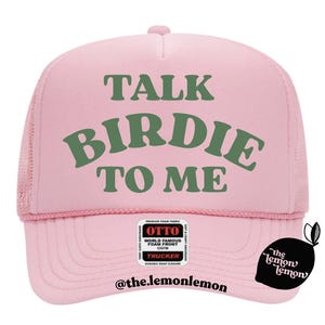 Talk Birdie To Me - Trucker Hat – Funny Golf Hat, Retro Snapback, Cheeky Golfer Gift, Millennial Golf Pun Hat, Gal Girl Golfing Present