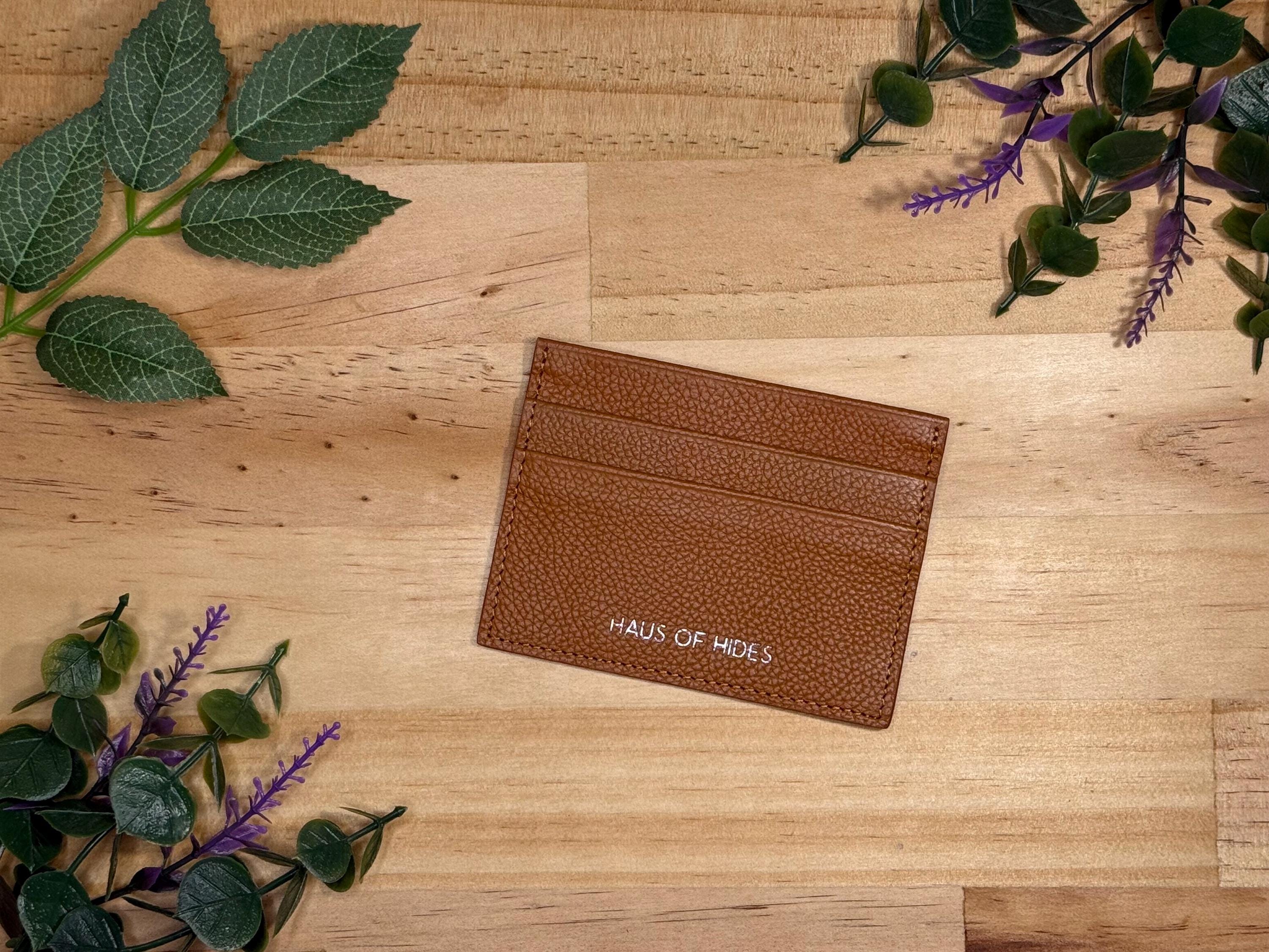5 Slot Shrunken Calf Leather Card Holder-rfid Leather Wallet-small