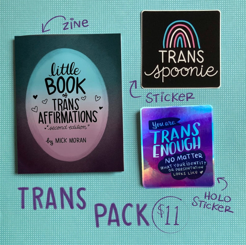 Trans Zine & Stickers Pack image 1