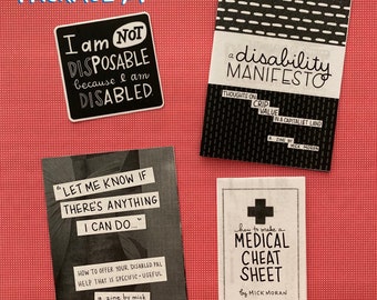 Disability Super Pack! Zines + Sticker(s)