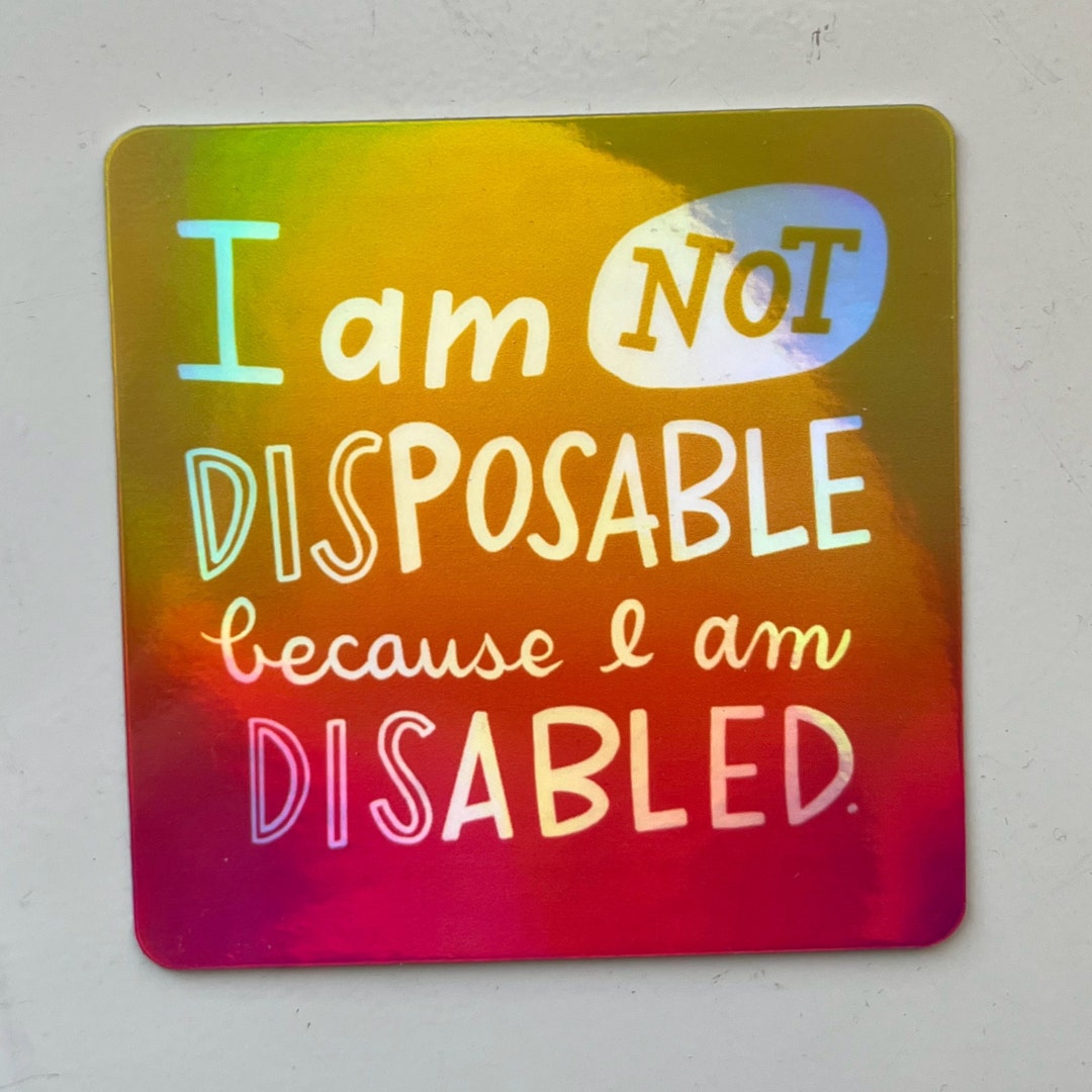 Disability Sticker Holo sliding Scale Pricing Etsy