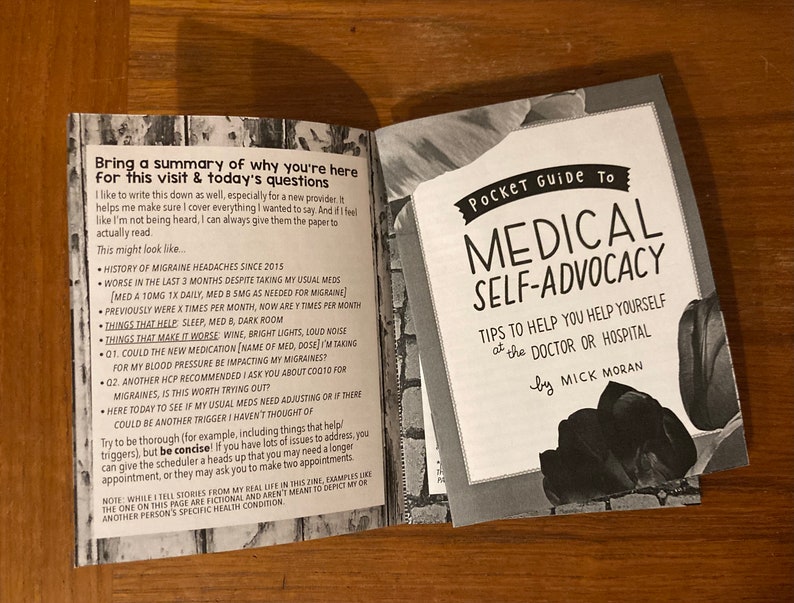 Pocket Guide to Medical Self-Advocacy Zine Print image 2