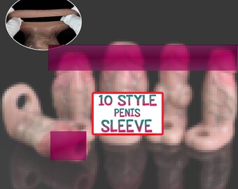 8 MODEL - Ultra Realistic Penis Sleeve - Large Girth Enhancer - Man Pleasure - Male Sheath - Silicone Dildo Sheath - Fantasy Sex Toys.