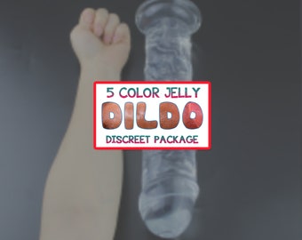 3 Farbe klar Realistischer Dildo, Transparent Dildo, Realistische Big Jelly Dildo Erwachsene Erotik-Sex-Spielzeug für Frauen, Dildo Saugnapf Dick