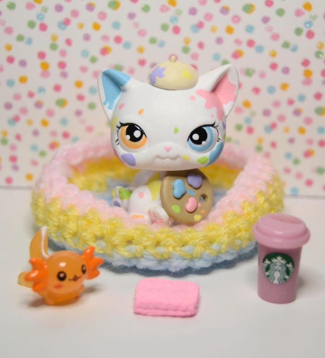 Poppy Lps Custom Littlest Pet Shop Poppy Painter Kitten, OOAK LPS Cat With ...