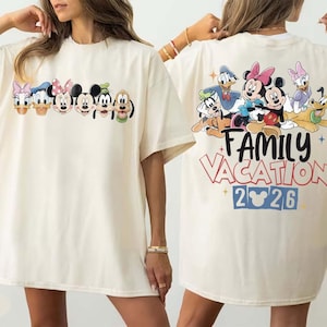 Disney 2026 Family Vacation Shirt, Disneyworld Mickey And Friends, Disney Matching Tee, Disney Family 2026 Shirt, Retro Disneyworld Trip Tee image 1