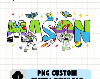 Disneyland Buzz Lightyear aangepaste naam png, gepersonaliseerde Toy Story verjaardagsnaam png, Toy Story-themafeestje png, bijpassende familieverjaardag png