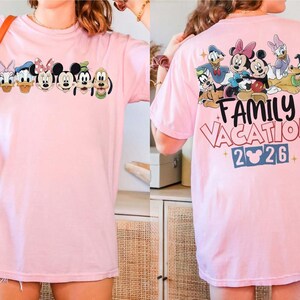 Disney 2026 Family Vacation Shirt, Disneyworld Mickey And Friends, Disney Matching Tee, Disney Family 2026 Shirt, Retro Disneyworld Trip Tee image 5