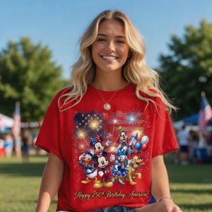 Mickey and Friends 4th July 2026 Shirt, Disney Independence Day Tee, Disneyland Family, Walt Disney World Shirt, Magic Kingdom Tee image 3