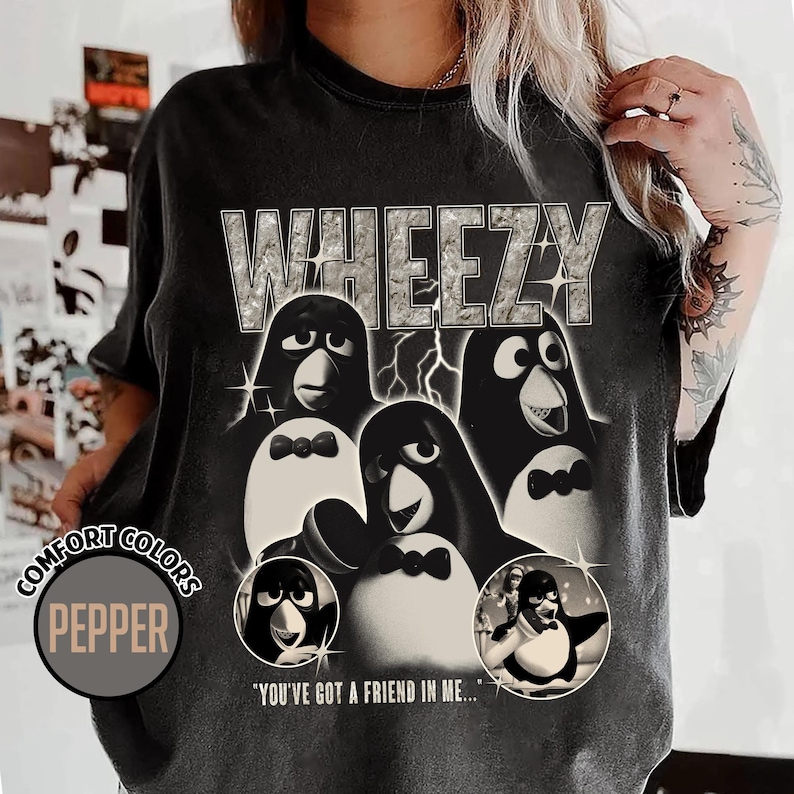 Disney Toy Story Wheezy Shirt, Toy Story Penguin Wheezy Sing Shirt, Disney Characters Shirt, Disney Trip Shirt, Toy Story Birthday T-shirt image 1