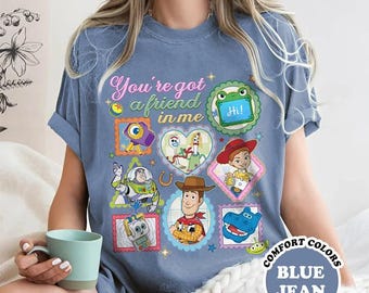Retro T-shirt Toy Story 5, Woody and Buzz Disney-T-shirt, vintage Pixar-gezinsvakantie, bijpassende shirt Disneyland Group, WDW Magic Kingdom