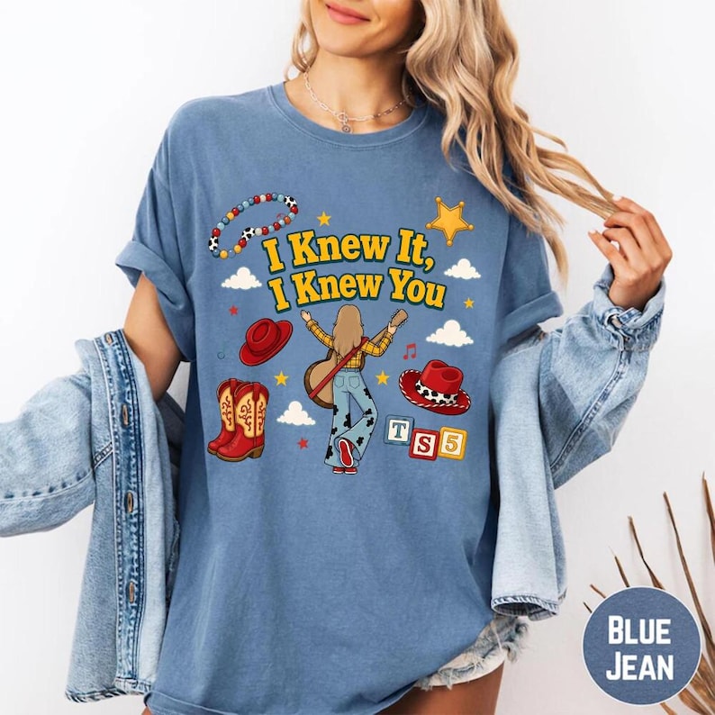 Toy Story 5 Comfort Colors Shirt, I Knew It, I Knew You Shirt, It's A Tay Story, Disneyland Toy Story Birthday Shirt, Music Tee image 1