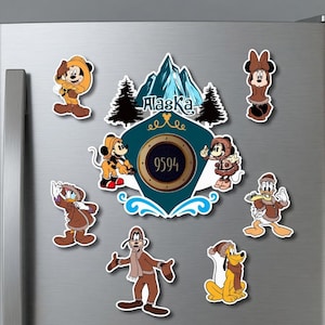 Imanes para puertas de suites inspirados en cruceros Disney Alaska / Imán para puerta de Disney Alaska / Imán de crucero / Decoración de cruceros Disney / Imán de crucero Disney