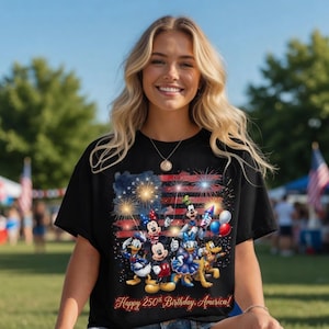 Mickey and Friends 4th July 2026 Shirt, Disney Independence Day Tee, Disneyland Family, Walt Disney World Shirt, Magic Kingdom Tee image 2