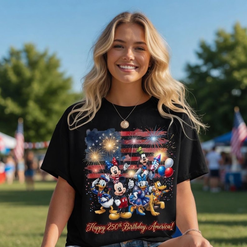 Mickey and Friends 4th July 2026 Shirt, Disney Independence Day Tee, Disneyland Family, Walt Disney World Shirt, Magic Kingdom Tee image 2