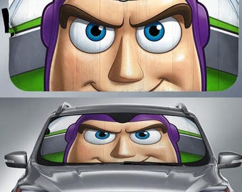 Buzz Lightyear autozonnescherm, Toy Story Woody Buzz autozonnescherm, Disneyland Toy Story autozonnescherm, autoaccessoire, Disneyworld tekenfilmcadeau