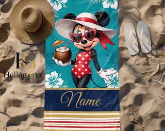 Personalisiertes Mickey und Friends Strandtuch Geschenk, Custom Disney Sommer Strandtuch, Custom Disney, Kindertuch, Sommergeschenk, Disneyland Trip