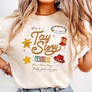 It's a Tay Story Shirt, TS 5 Shirt, I Knew It I Knew You Swift Shirt, It's a Love Story Baby Just Say Yes Shirt, Toy Story 5 Tee image 3