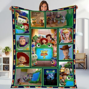 Toy Story Fleece Blanket | Buzz Lightyear Fleece Blanket | Woody Fleece Blanket | Birthday Gift | Christmas Toy Story Blanket image 1