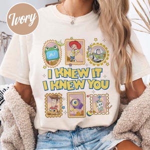 Retro Pixar Toy Story 5 Comfort Colors Shirt, I Knew It I Knew You, Disneyland Toy Story 5 Shirt, Western Cowgirl Tee, Toy Story Stamp Shirt image 2