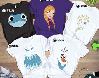 Sneeuwpop Frozen Friends-kostuum Halloween-shirt, Frozen Movie Halloween-cosplayshirt, Elsa Anna Princess Costume Group, Olaf Costume-shirt