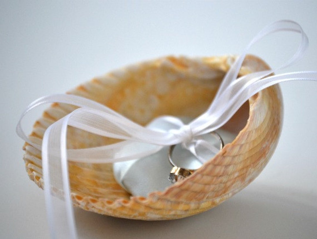 Seashell Ring Bearer Pillow Alternative Wedding Ring Pillow Etsy