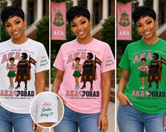AKA GRAD T-Shirt | Black Girl Magic, Green Accents