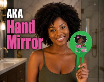 AKA Hand Mirror | Alpha Kappa Alpha Inspired Paddle Mirror