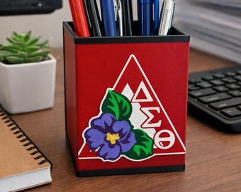 Göttliche Neun Stifthalter | D9 Schreibtisch Organizer | Griechische Buchstaben Brüderlichkeit & Schwesternschaft Büro Dekoration