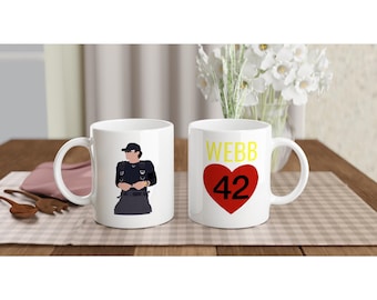Bradford Webb - brandweerlieden - witte keramische mok van 11 oz