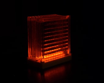 Moderne RGB Glasstein Tischlampe - benutzerdefinierte farbiges Umgebungslicht für Zuhause & am Schreibtisch
