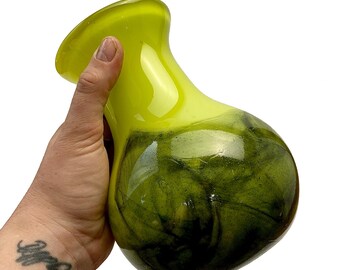 ガラスの花瓶、ブルーチェック柄 - Etsy 日本