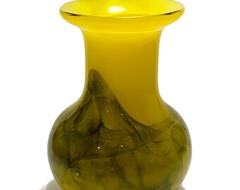 Glittrig Glasvas Gul