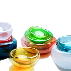 Double wall glass bowl