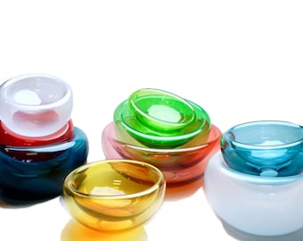 Double wall glass bowl